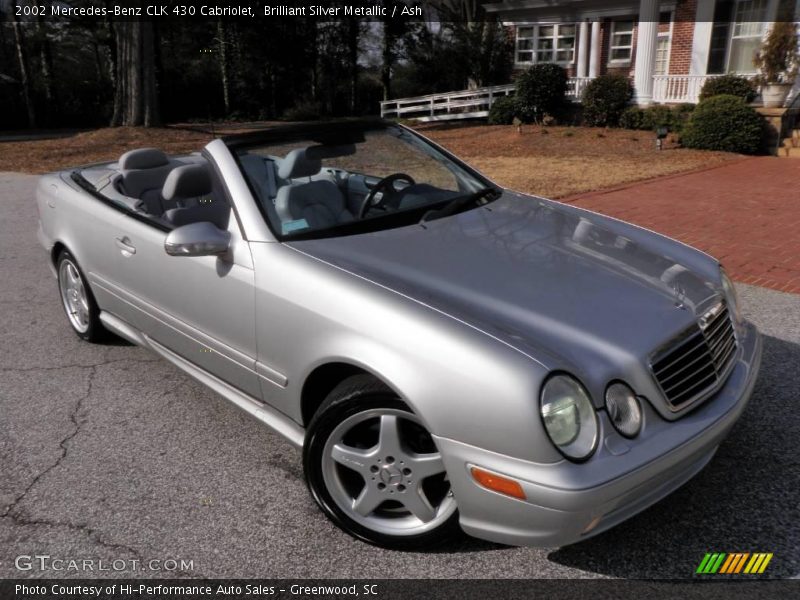 Brilliant Silver Metallic / Ash 2002 Mercedes-Benz CLK 430 Cabriolet