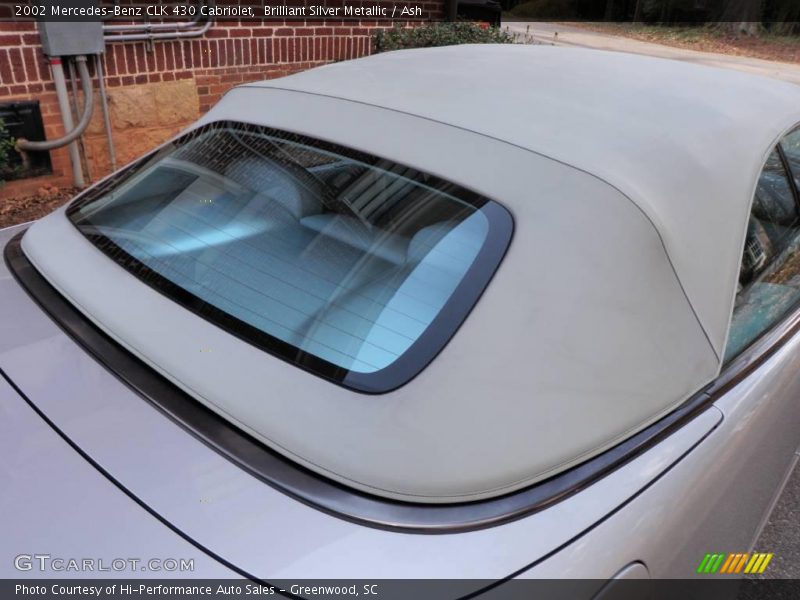Brilliant Silver Metallic / Ash 2002 Mercedes-Benz CLK 430 Cabriolet