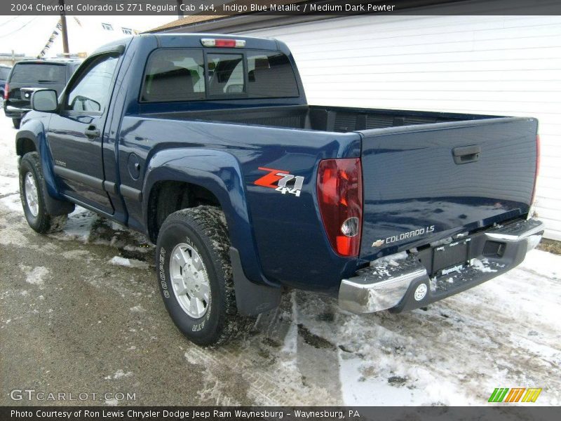 Indigo Blue Metallic / Medium Dark Pewter 2004 Chevrolet Colorado LS Z71 Regular Cab 4x4