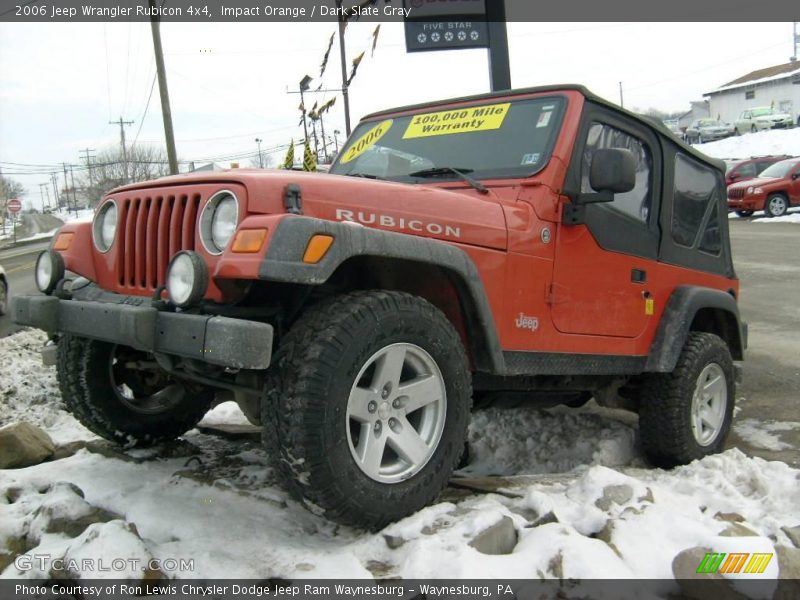 Impact Orange / Dark Slate Gray 2006 Jeep Wrangler Rubicon 4x4