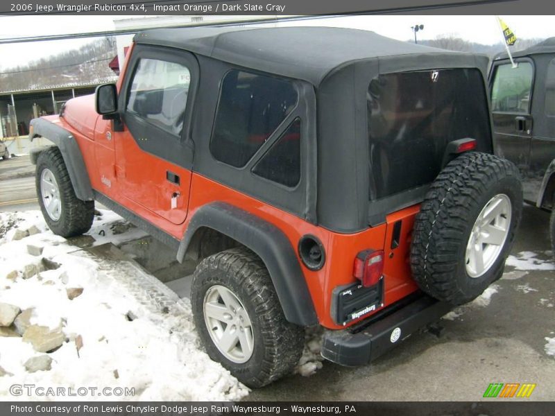 Impact Orange / Dark Slate Gray 2006 Jeep Wrangler Rubicon 4x4