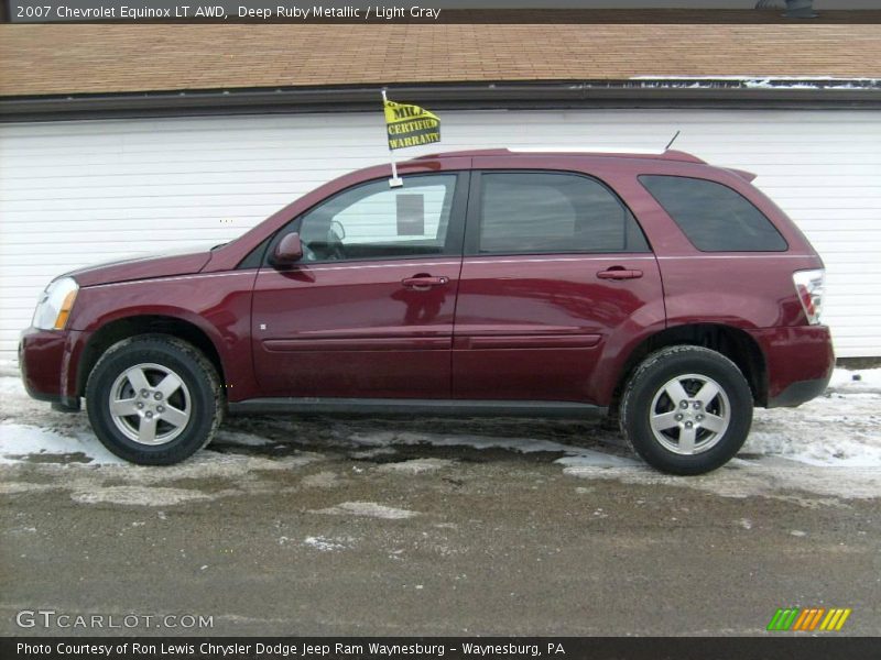 Deep Ruby Metallic / Light Gray 2007 Chevrolet Equinox LT AWD