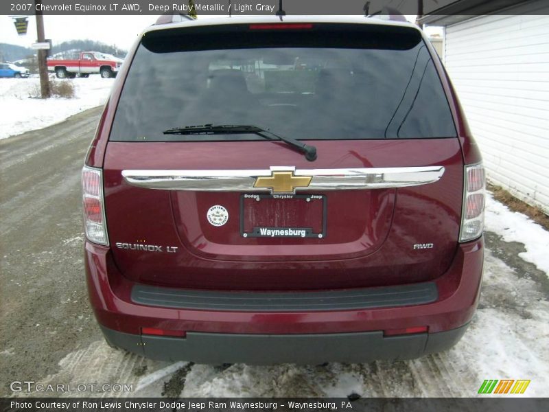 Deep Ruby Metallic / Light Gray 2007 Chevrolet Equinox LT AWD