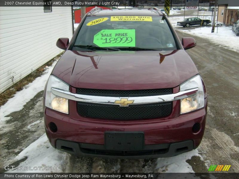 Deep Ruby Metallic / Light Gray 2007 Chevrolet Equinox LT AWD