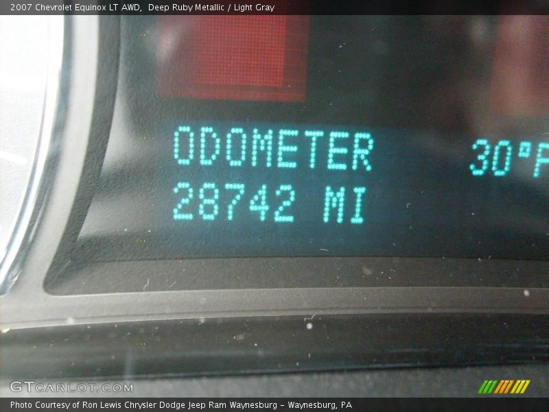 Deep Ruby Metallic / Light Gray 2007 Chevrolet Equinox LT AWD
