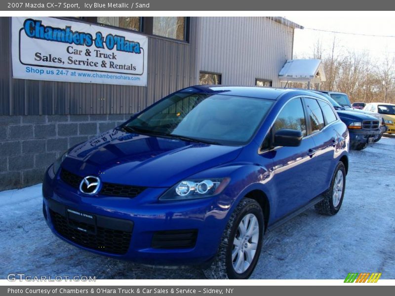 Icy Blue Metallic / Sand 2007 Mazda CX-7 Sport
