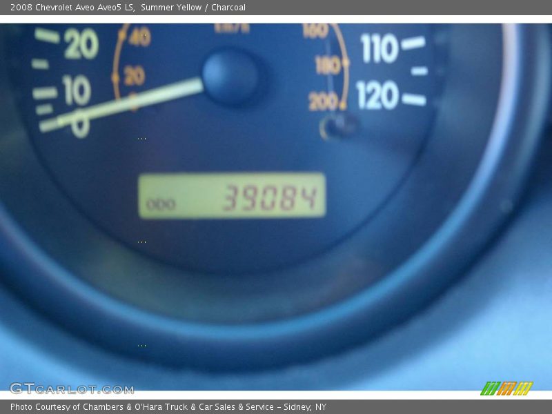 Summer Yellow / Charcoal 2008 Chevrolet Aveo Aveo5 LS