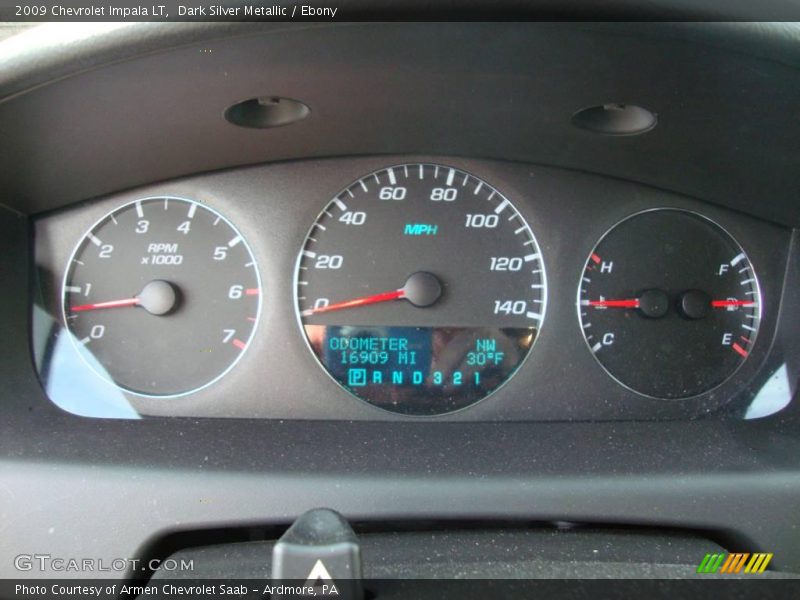 Dark Silver Metallic / Ebony 2009 Chevrolet Impala LT