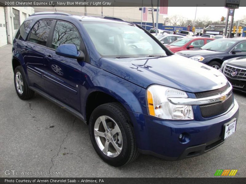 Navy Blue Metallic / Light Gray 2008 Chevrolet Equinox LT