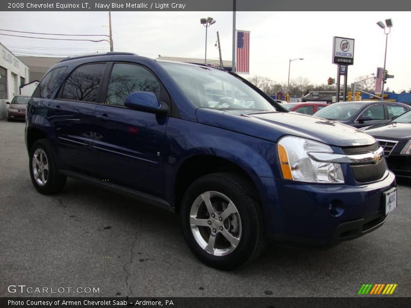 Navy Blue Metallic / Light Gray 2008 Chevrolet Equinox LT
