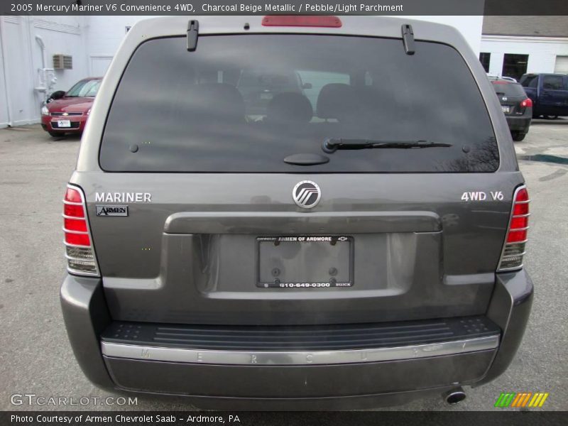 Charcoal Beige Metallic / Pebble/Light Parchment 2005 Mercury Mariner V6 Convenience 4WD