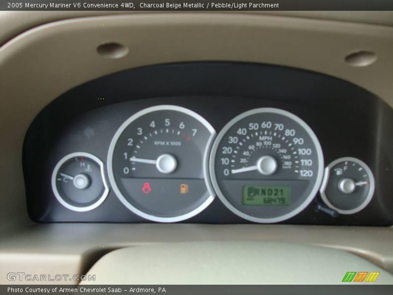 Charcoal Beige Metallic / Pebble/Light Parchment 2005 Mercury Mariner V6 Convenience 4WD