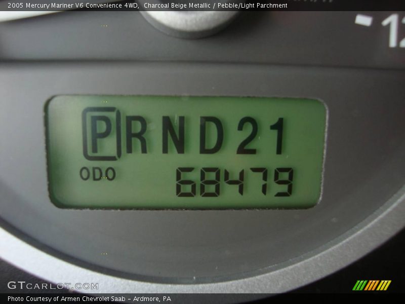 Charcoal Beige Metallic / Pebble/Light Parchment 2005 Mercury Mariner V6 Convenience 4WD