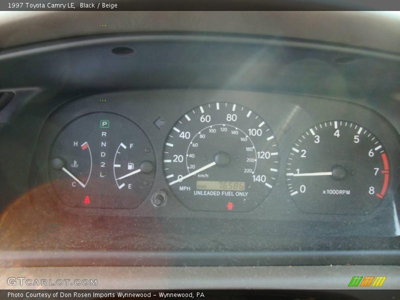 Black / Beige 1997 Toyota Camry LE