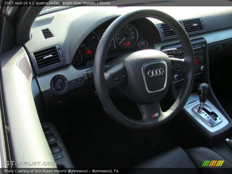 Bright Silver Metallic / Ebony 2007 Audi S4 4.2 quattro Sedan