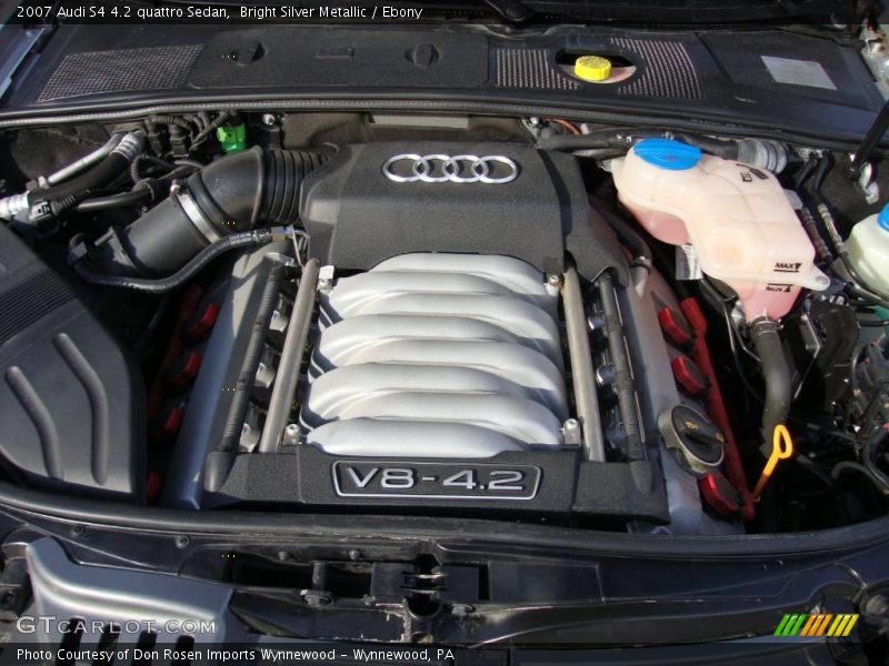 Bright Silver Metallic / Ebony 2007 Audi S4 4.2 quattro Sedan