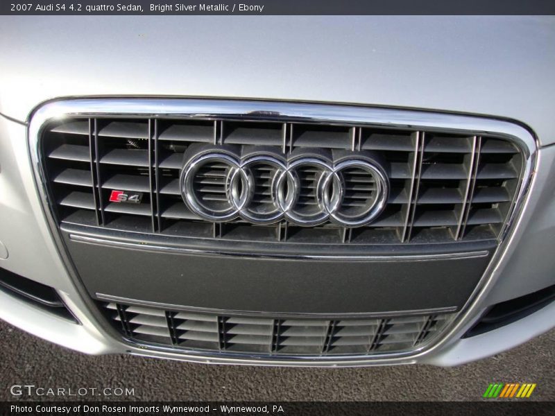 Bright Silver Metallic / Ebony 2007 Audi S4 4.2 quattro Sedan