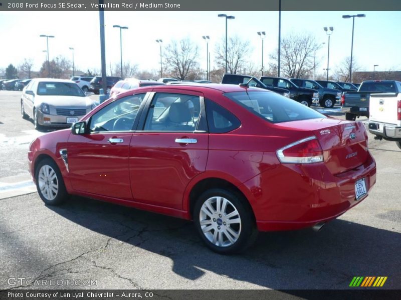 Vermillion Red / Medium Stone 2008 Ford Focus SE Sedan