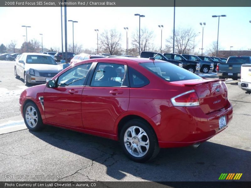 Vermillion Red / Charcoal Black 2008 Ford Focus SES Sedan