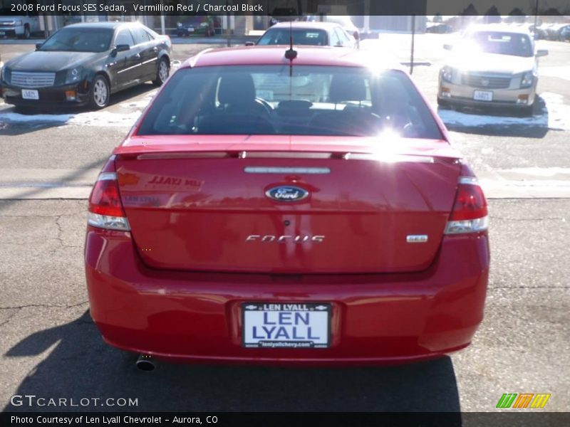 Vermillion Red / Charcoal Black 2008 Ford Focus SES Sedan