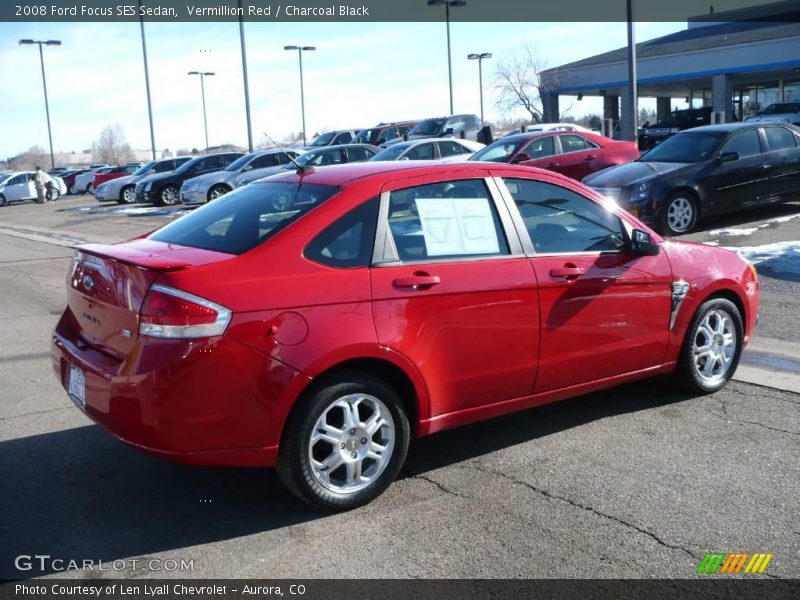Vermillion Red / Charcoal Black 2008 Ford Focus SES Sedan