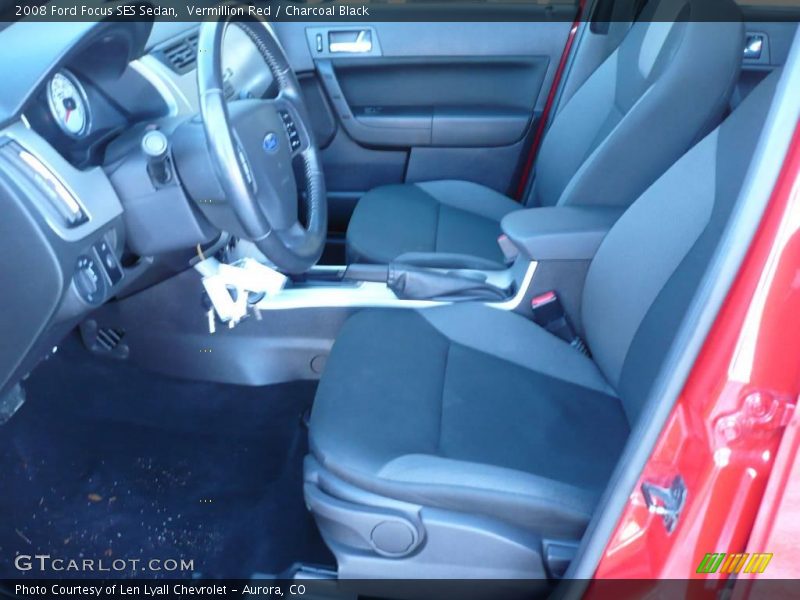 Vermillion Red / Charcoal Black 2008 Ford Focus SES Sedan