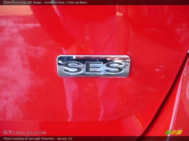 Vermillion Red / Charcoal Black 2008 Ford Focus SES Sedan