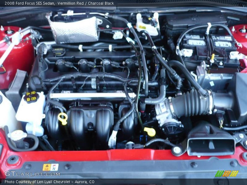 Vermillion Red / Charcoal Black 2008 Ford Focus SES Sedan