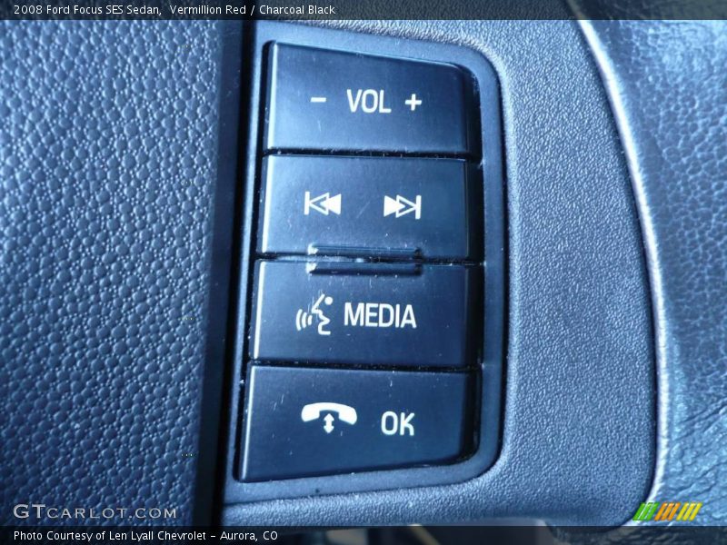 Vermillion Red / Charcoal Black 2008 Ford Focus SES Sedan