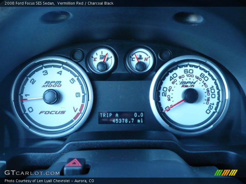 Vermillion Red / Charcoal Black 2008 Ford Focus SES Sedan