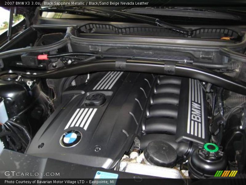 Black Sapphire Metallic / Black/Sand Beige Nevada Leather 2007 BMW X3 3.0si