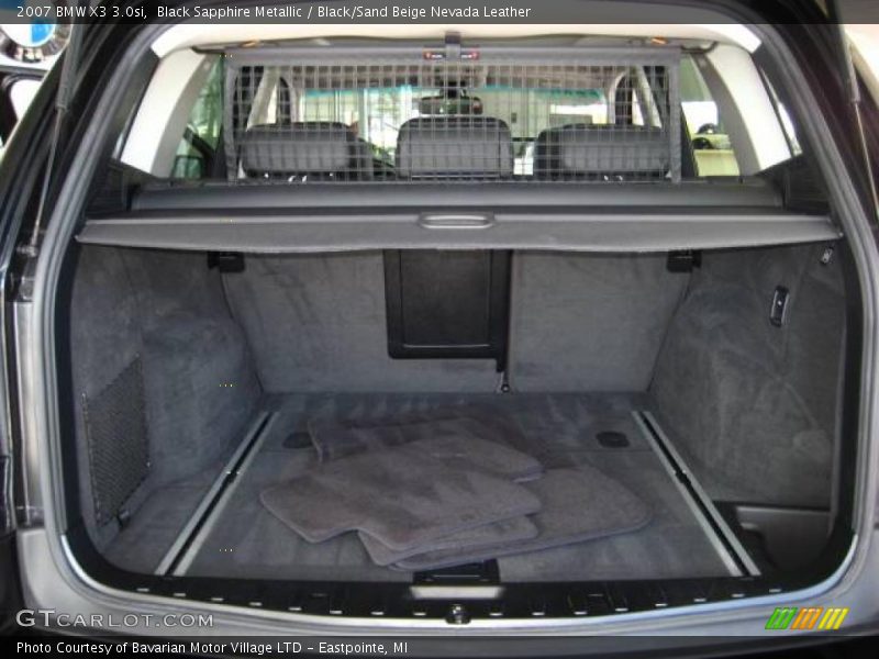 Black Sapphire Metallic / Black/Sand Beige Nevada Leather 2007 BMW X3 3.0si