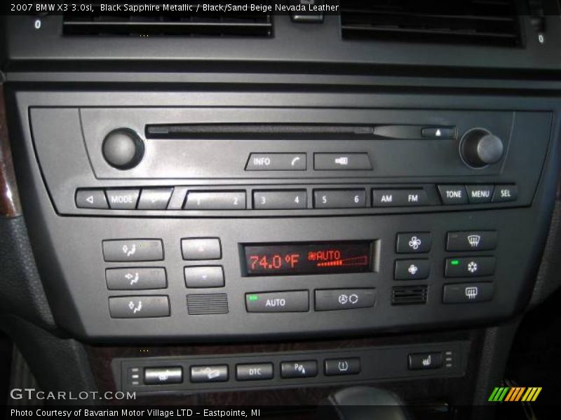 Black Sapphire Metallic / Black/Sand Beige Nevada Leather 2007 BMW X3 3.0si