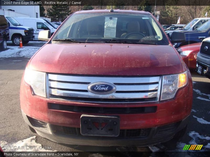 Redfire Metallic / Camel 2007 Ford Edge SE AWD