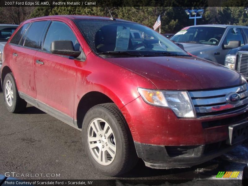 Redfire Metallic / Camel 2007 Ford Edge SE AWD