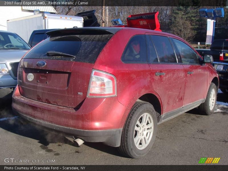 Redfire Metallic / Camel 2007 Ford Edge SE AWD