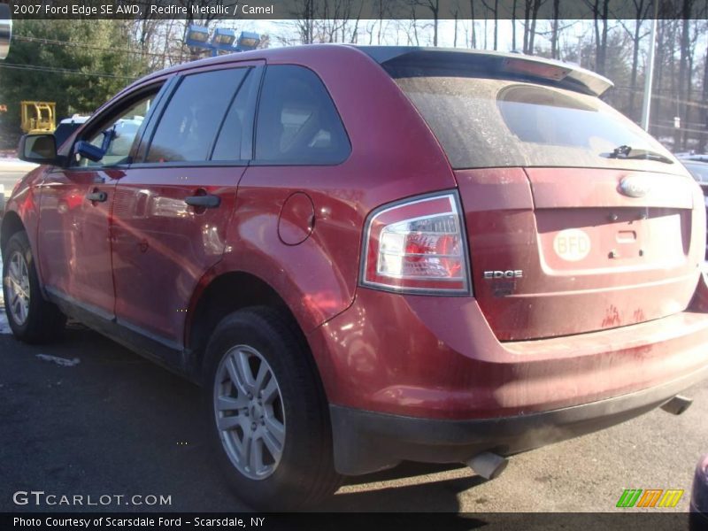 Redfire Metallic / Camel 2007 Ford Edge SE AWD