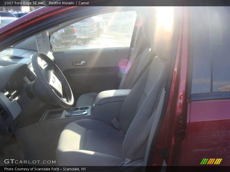 Redfire Metallic / Camel 2007 Ford Edge SE AWD