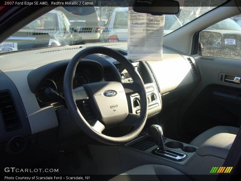 Redfire Metallic / Camel 2007 Ford Edge SE AWD