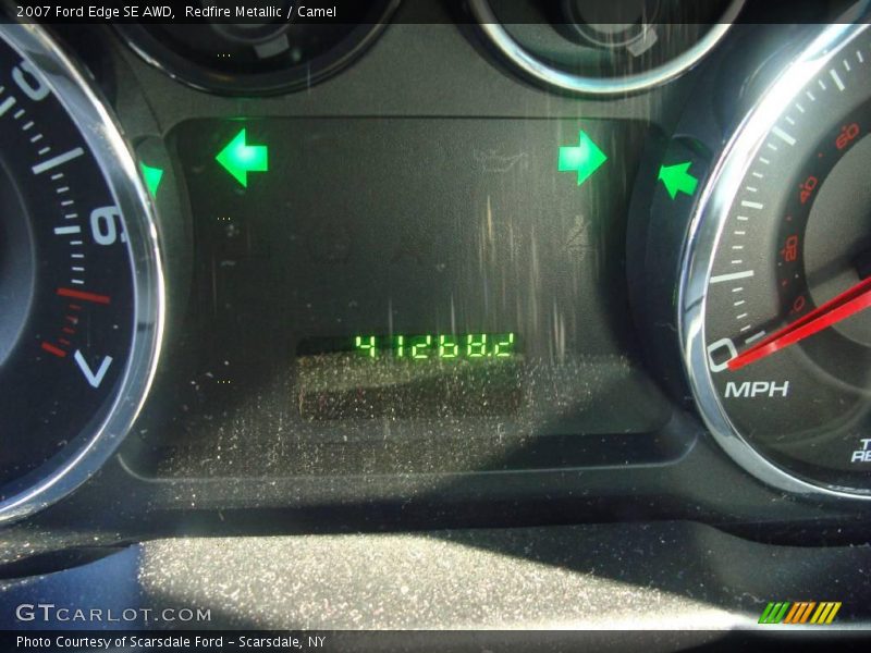 Redfire Metallic / Camel 2007 Ford Edge SE AWD