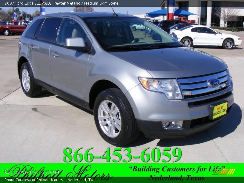 Pewter Metallic / Medium Light Stone 2007 Ford Edge SEL AWD