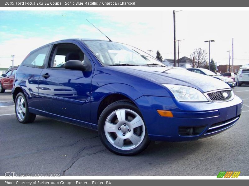 Sonic Blue Metallic / Charcoal/Charcoal 2005 Ford Focus ZX3 SE Coupe