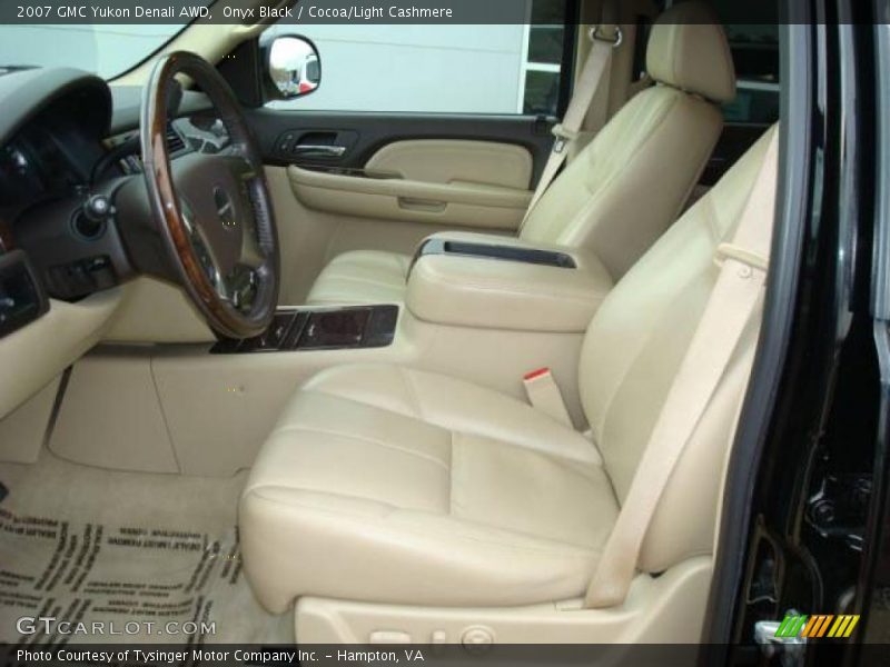 Onyx Black / Cocoa/Light Cashmere 2007 GMC Yukon Denali AWD