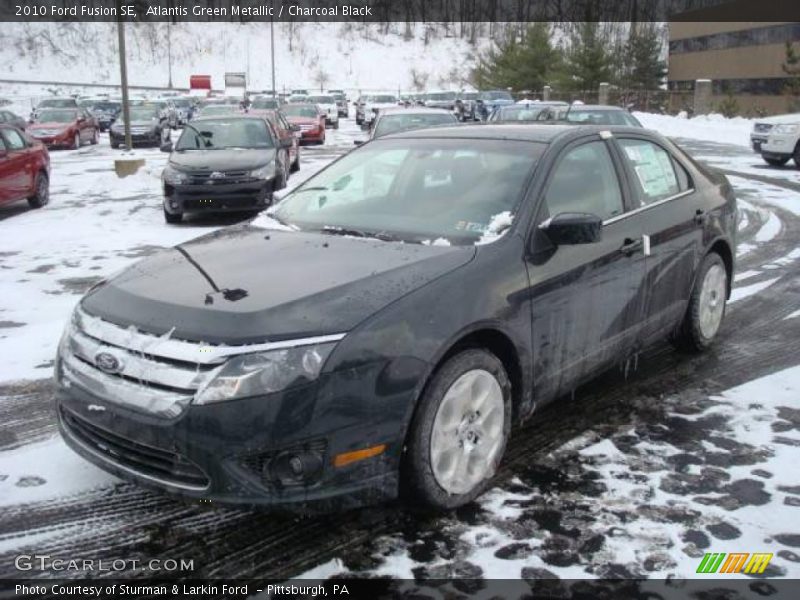 Atlantis Green Metallic / Charcoal Black 2010 Ford Fusion SE