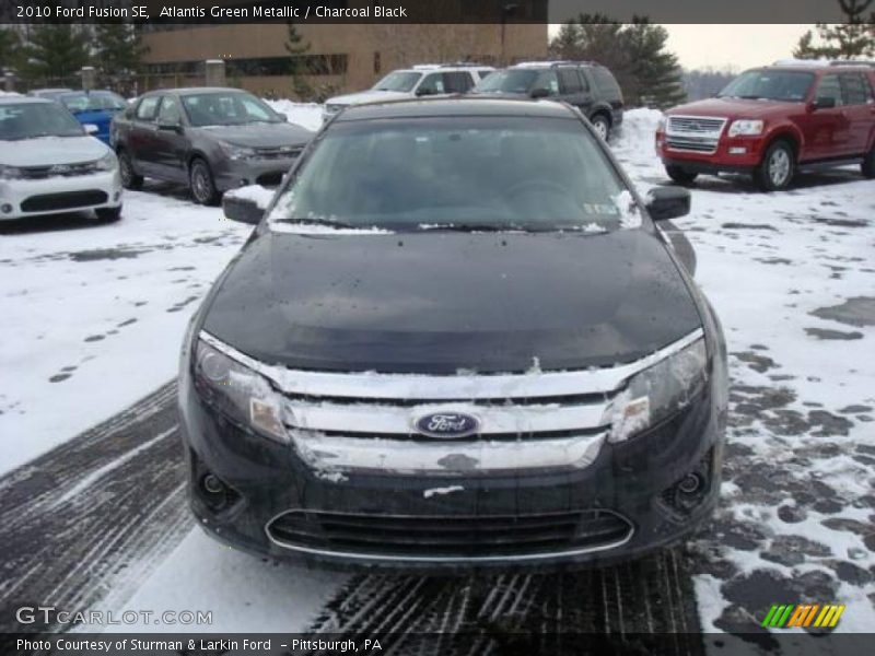 Atlantis Green Metallic / Charcoal Black 2010 Ford Fusion SE