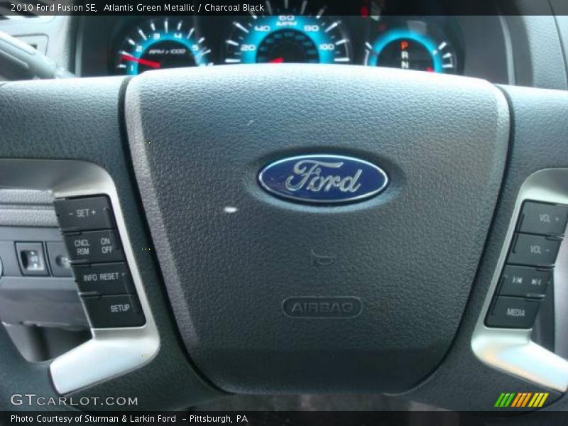 Atlantis Green Metallic / Charcoal Black 2010 Ford Fusion SE