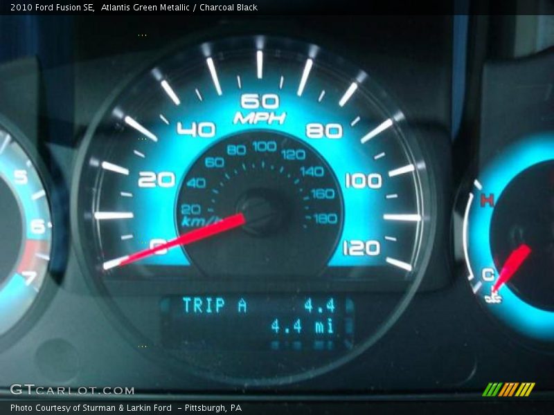 Atlantis Green Metallic / Charcoal Black 2010 Ford Fusion SE