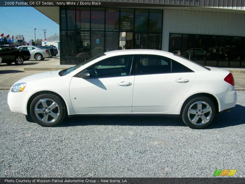 Ivory White / Ebony Black 2008 Pontiac G6 GT Sedan