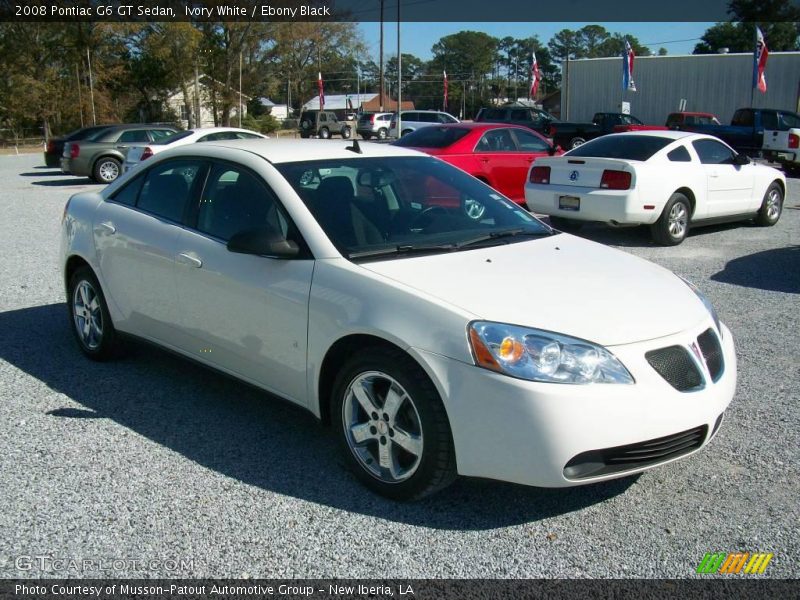 Ivory White / Ebony Black 2008 Pontiac G6 GT Sedan