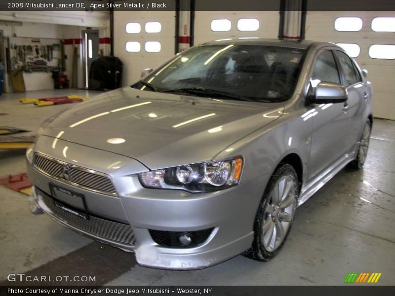 Apex Silver Metallic / Black 2008 Mitsubishi Lancer DE